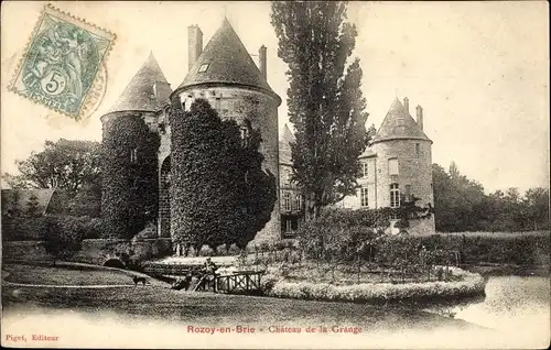 Ak Rozoy en Brie Seine et Marne, Chateau de la Grange