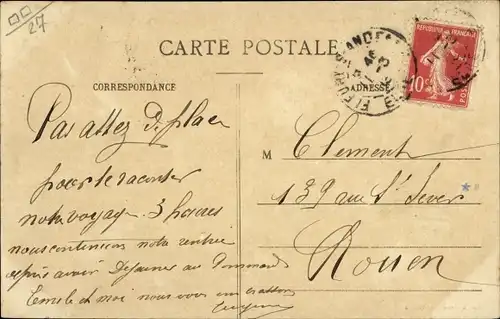 Ak Fleury sur Andelle Eure, La Grande Rue