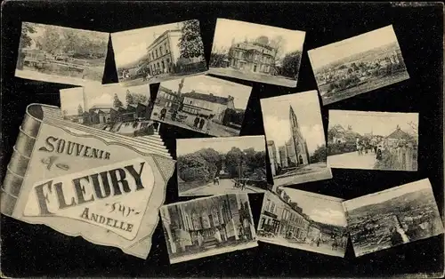 Ak Fleury sur Andelle Eure, Kirche, Kircheninneres, Wehr, Gesamtansicht