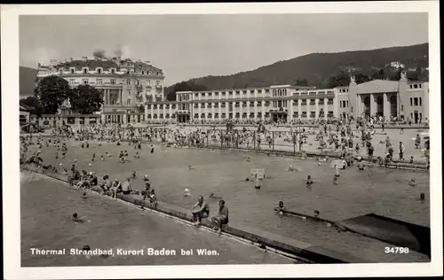 Ak Baden in Niederösterreich, Thermal Strandbad