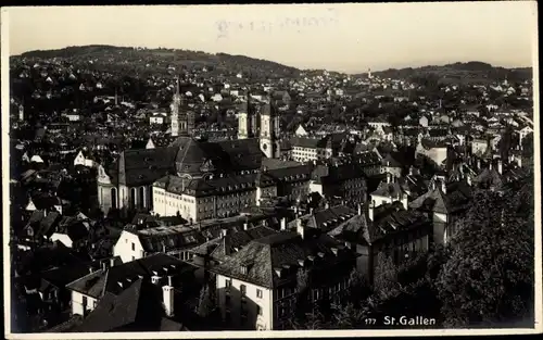 Foto Ak Sankt Gallen Stadt Schweiz, Blick auf den Ort