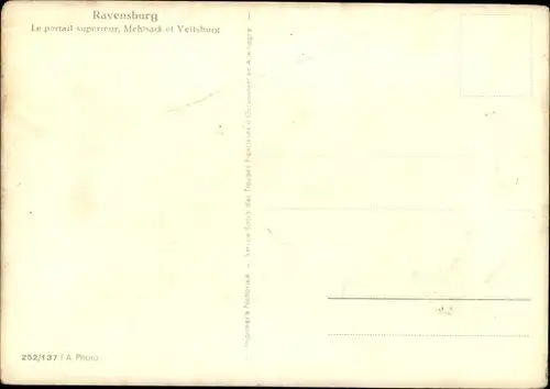 Ak Ravensburg in Oberschwaben, Das obere Portal Mehlsack und Veitsburg