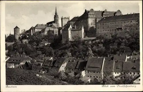 Ak Bautzen in der Oberlausitz, Blick vom Proitschenberg