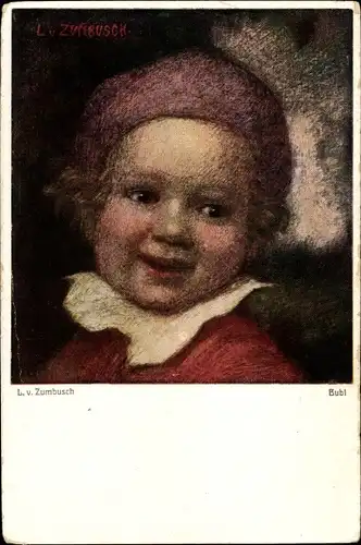 Künstler Ak Zumbusch, L. v., Bubl, Kinderportrait, Gemaltes Bild, Novitas 893