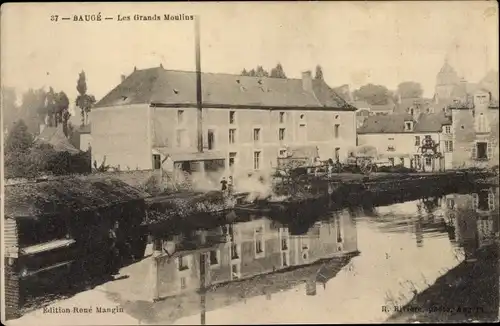 Ak Baugé Maine et Loire, Les Grands Moulins