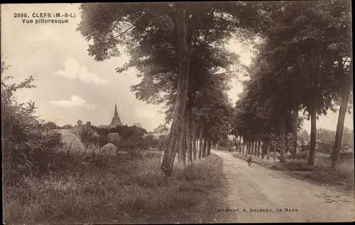 Ak Clefs Maine et Loire, Vue pittoresque
