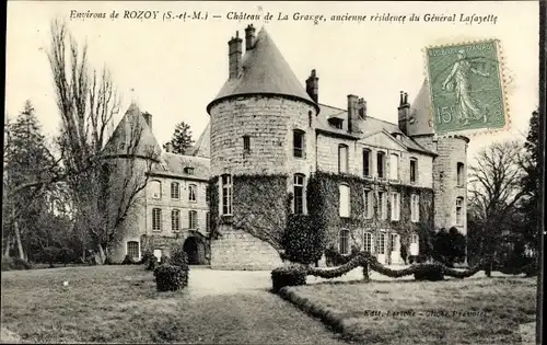 Ak Rozoy en Brie Seine et Marne, Chateau de la Grange