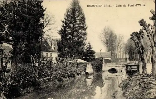 Ak Rozoy en Brie Seine et Marne, Coin du Pont d'Yeres