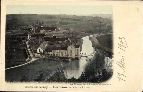 Ak Serbonne Crécy la Chapelle Seine et Marne, Vue du Plateau