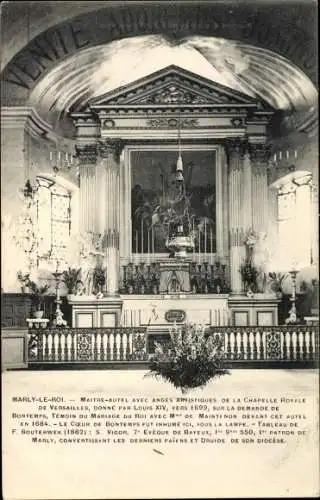 Ak Marly le Roi Yvelines, Chapelle, Altar
