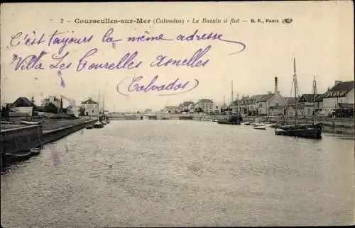 Ak Courseulles sur Mer Calvados, Le Bassin à flot