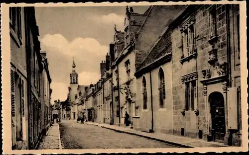 Ak Montoire Loir et Cher, La Rue Saint Laurent