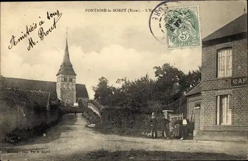 Ak Fontaine la Soret Eure, L'Église