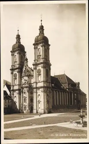 Ak Sankt Gallen Stadt Schweiz, Klosterkirche