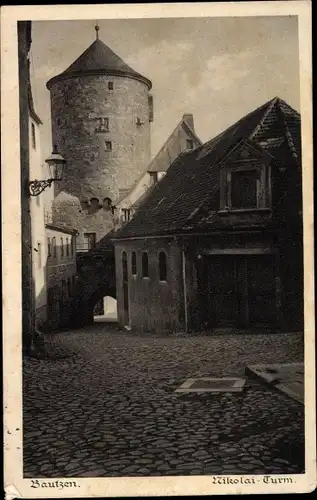 Ak Bautzen in der Oberlausitz, Nikolaiturm