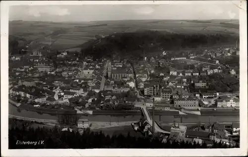 Ak Elsterberg an der Weißen Elster Vogtland, Panorama vom Ort