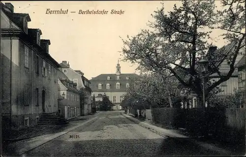 Ak Herrnhut in Sachsen, Berthelsdorfer Straße