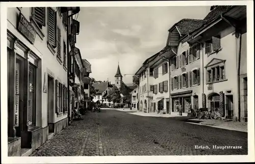 Ak Erlach Kanton Bern, Hauptstraße