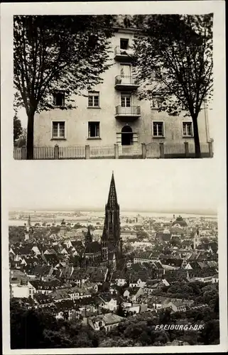 Ak Freiburg im Breisgau, Panorama vom Ort