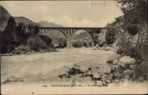 Ak Lantosque Alpes Maritimes, Le Nouveau Pont