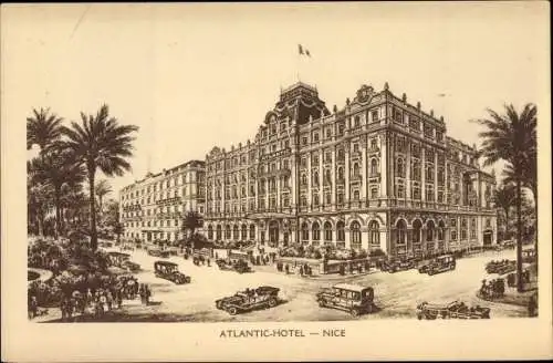 Künstler Ak Nice Nizza Alpes Maritimes, Atlantic Hotel