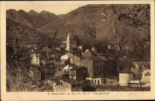 Ak Moulinet Alpes Maritimes, Vue générale