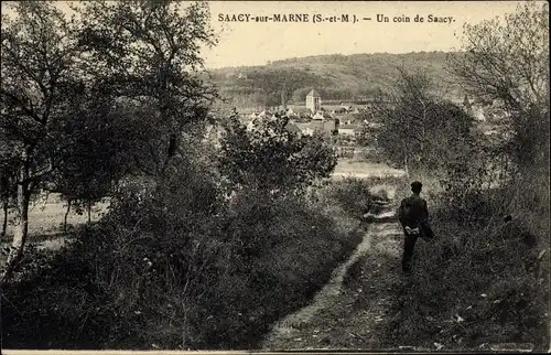 Ak Saacy sur Marne Seine et Marne, Blick auf den Ort