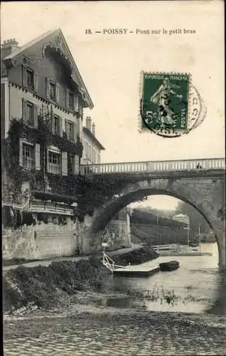 Ak Poissy Yvelines, Pont sur le petit bras