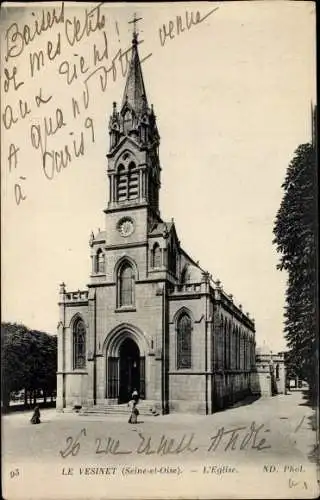 Ak Le Vésinet Yvelines, Kirche