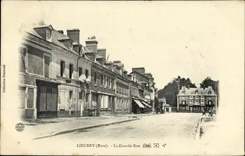 Ak Lieurey Eure, La Grande Rue