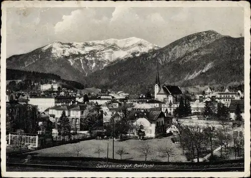 Ak Bad Ischl in Oberösterreich, Panorama vom Ort