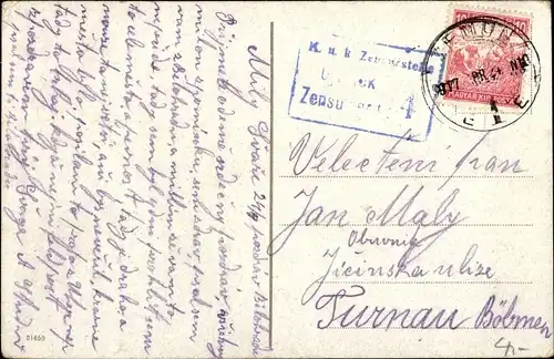 Ak Belgrad Beograd Serbien, Hypotheken Bank, Fürst Michael Denkmal