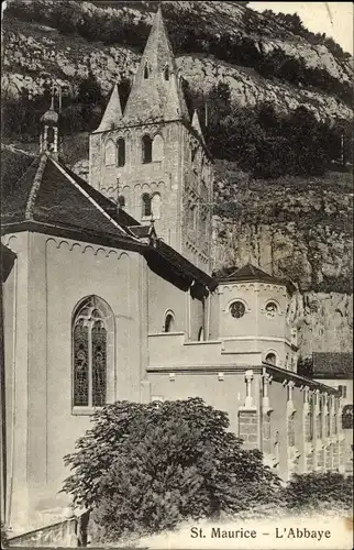 Ak St Maurice Wallis Schweiz, L'Abbaye