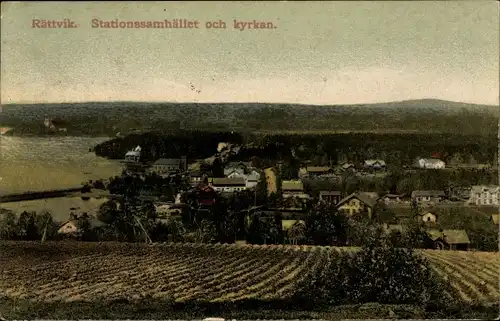 Ak Rättvik Schweden, Stationssamhället och kyrkan