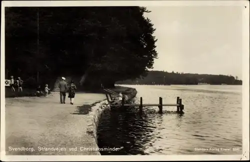 Ak Svendborg Dänemark, Strandvejen ved Christiansminde