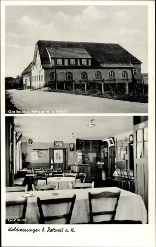 Ak Waldmössingen Schramberg Baden Württemberg, Gasthaus und Metzgerei zum Kreuz