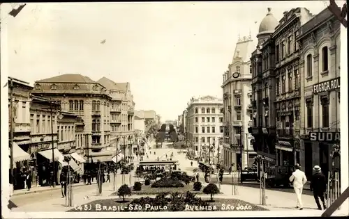 Ak São Paulo Brasilien, Avenida Sao Joao