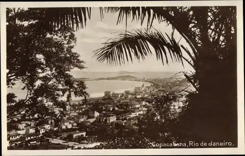 Ak Copacabana Rio de Janeiro Brasilien, Blick auf den Ort