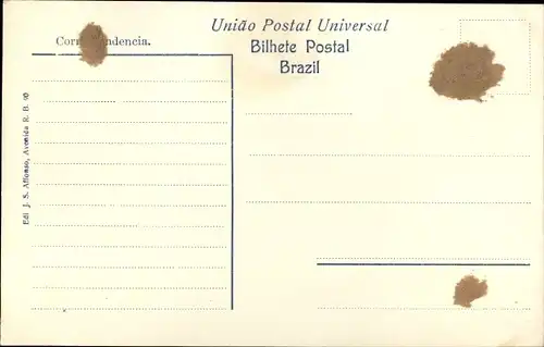 Ak Rio de Janeiro Brasilien, Avenida Rio Branco, Café