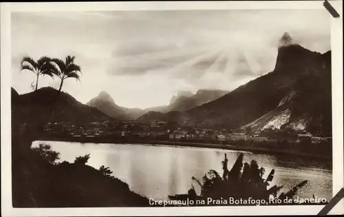 Ak Rio de Janeiro Brasilien, Crepusculo na Praia Botafogo