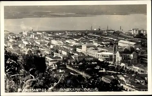 Foto Ak Santos Brasilien, Panorama Parcial