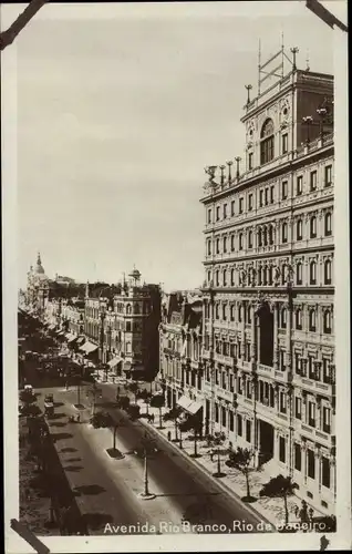 Ak Rio de Janeiro Brasilien, Avenida Rio Branco