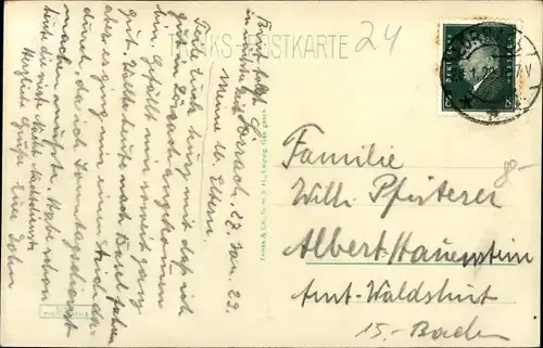 Ak Lörrach in Baden Württemberg, Basler Straße