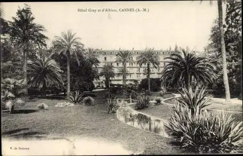 Ak Cannes Alpes Maritimes, Hotel Gray et d'Albion