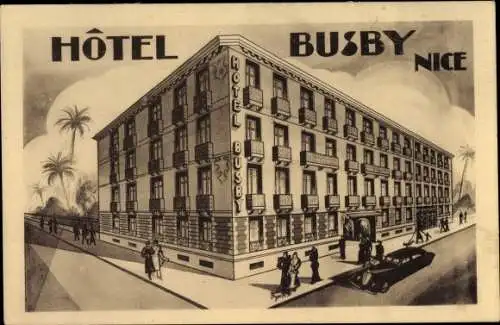 Ak Nice Nizza Alpes Maritimes, Hotel Busby
