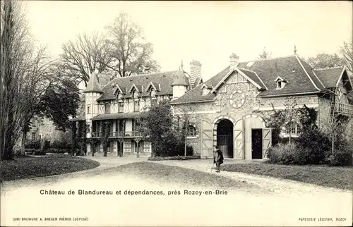 Ak Rozoy en Brie Seine et Marne, Chateau de Blandureau et dependances