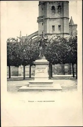 Ak Poissy Yvelines, Place Meissonnier