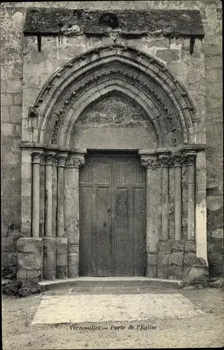 Ak Vernouillet Yvelines, Porte de l'Église