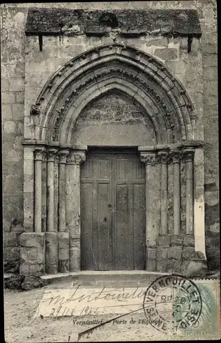 Ak Vernouillet Yvelines, Porte de l'Église