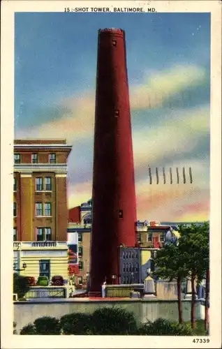 Ak Baltimore Maryland USA, Shot Tower